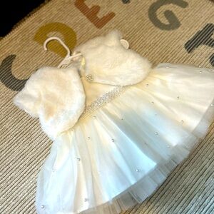 Elegant White Satin Dress with Pearl Accents